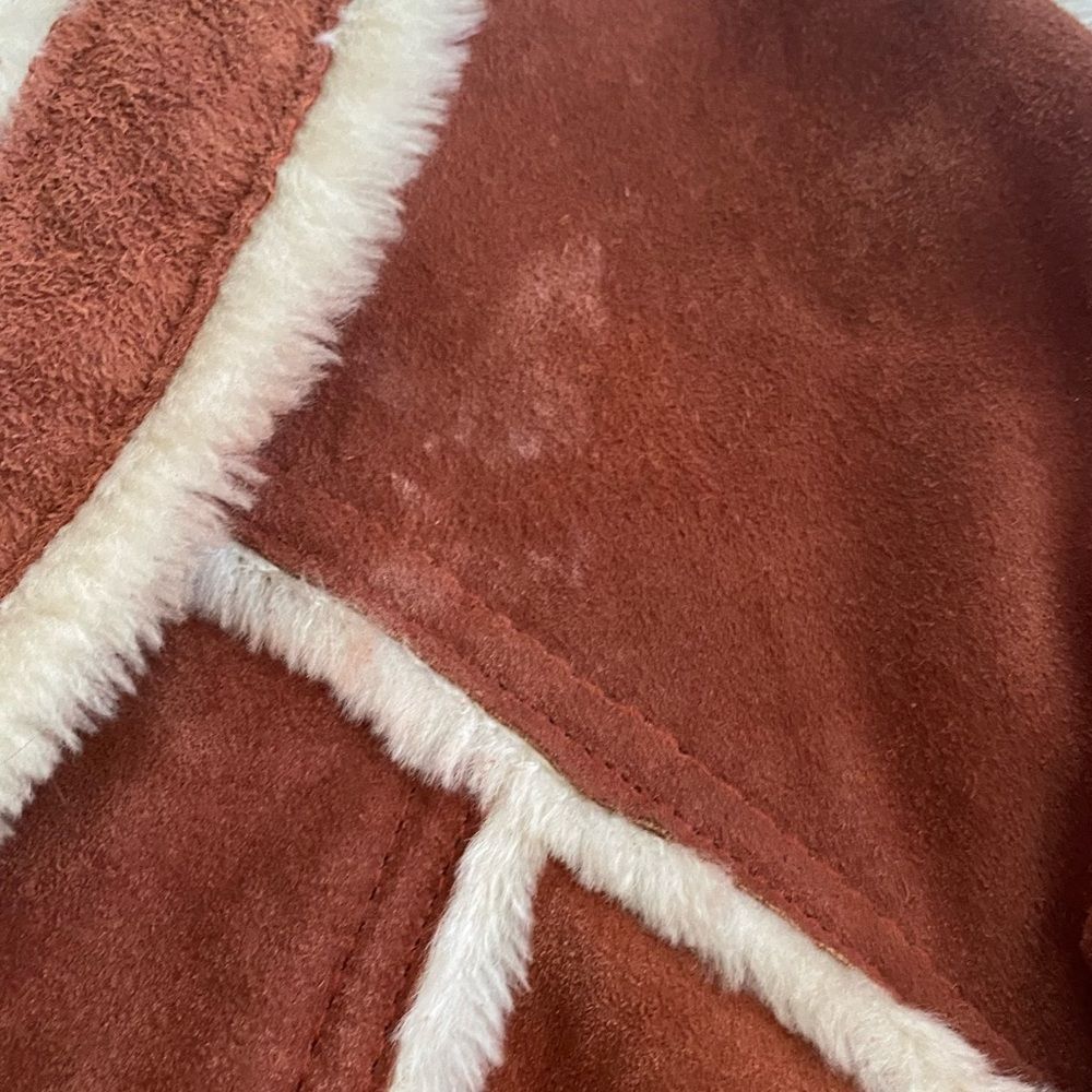 Vintage P.B.D. International Suede Sherpa Trim Coat - Picture 6 of 10
